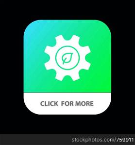 Eco, Ecology, Energy, Environment Mobile App Button. Android and IOS Glyph Version