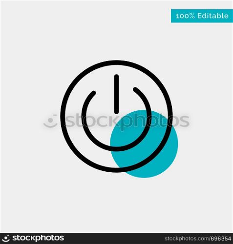 Eco, Ecology, Energy, Environment, Power turquoise highlight circle point Vector icon