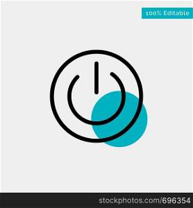 Eco, Ecology, Energy, Environment, Power turquoise highlight circle point Vector icon