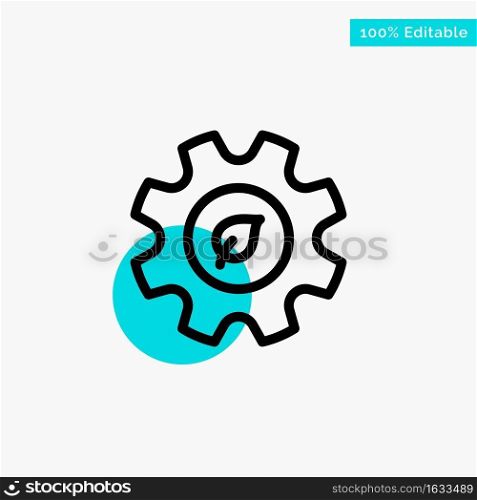 Eco, Ecology, Energy, Environment turquoise highlight circle point Vector icon