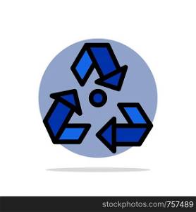 Eco, Ecology, Environment, Garbage, Green Abstract Circle Background Flat color Icon