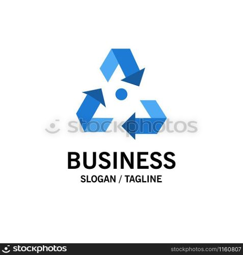 Eco, Ecology, Environment, Garbage, Green Business Logo Template. Flat Color