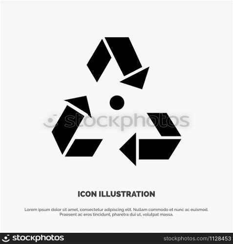 Eco, Ecology, Environment, Garbage, Green solid Glyph Icon vector