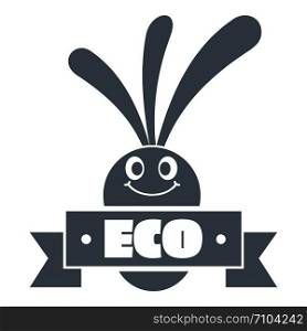 Eco eggplant logo. Simple illustration of eco eggplant vector logo for web. Eco eggplant logo, simple gray style