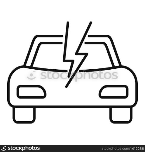 Eco electric car icon. Outline eco electric car vector icon for web design isolated on white background. Eco electric car icon, outline style
