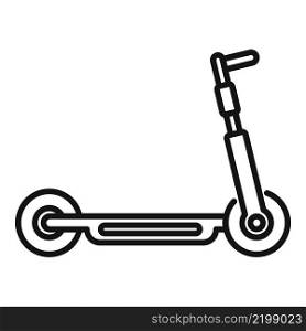 Eco electric scooter icon outline vector. Kick transport. Modern wheel. Eco electric scooter icon outline vector. Kick transport
