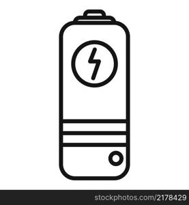 Eco energy battery icon outline vector. Global disaster. Planet warm. Eco energy battery icon outline vector. Global disaster