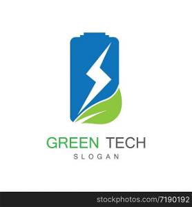 Eco energy battery vector icon