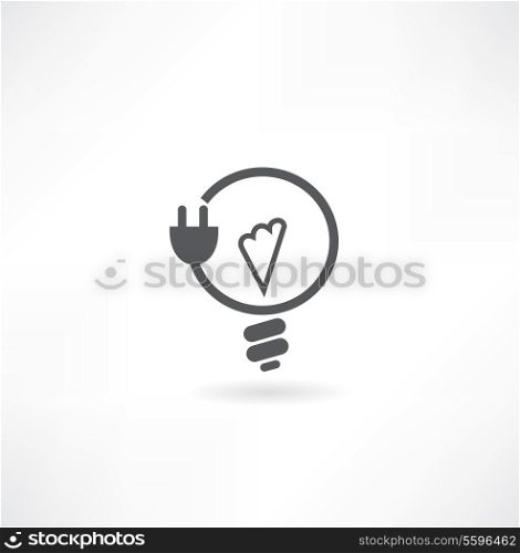 eco energy design over gray background vector illustration