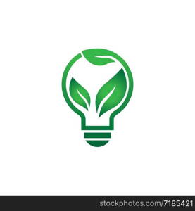 Eco energy icon logo template vector illustration