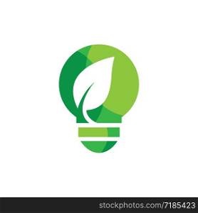 Eco energy icon logo template vector illustration