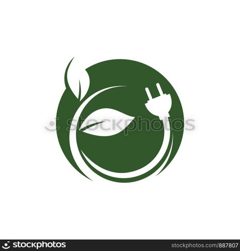 Eco energy icon vector illustration