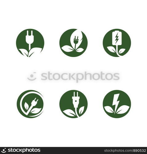 Eco energy icon vector illustration