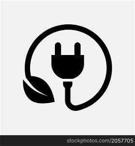 eco energy icon vector solid style