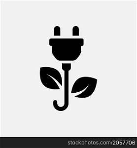 eco energy icon vector solid style