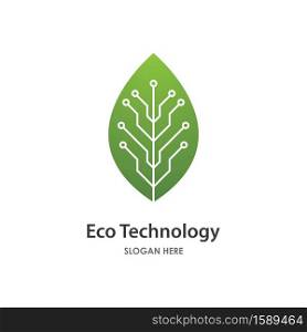 Eco energy illustration logo vector design