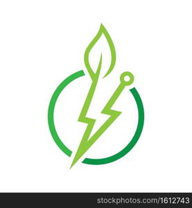 Eco energy logo images illustration design