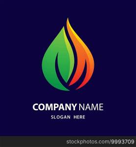 Eco energy logo images illustration design