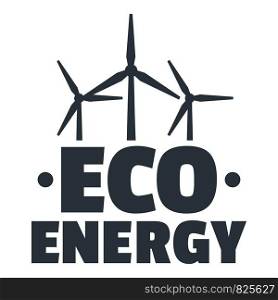 Eco energy logo. Simple illustration of eco energy vector logo for web. Eco energy logo, simple gray style
