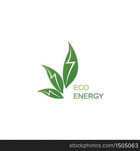 Eco energy logo template vector icon illustration design