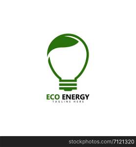 Eco energy logo template vector icon illustration design