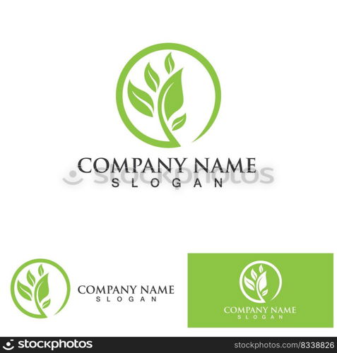 Eco Energy Vector Logo with leaf symbol. Green color with flash or thunder graphic. Nature and electricity renewable. This logo is suitable for technology, recycle, organic.