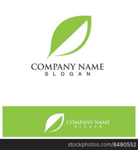 Eco Energy Vector Logo with leaf symbol. Green color with flash or thunder graphic. Nature and electricity renewable. This logo is suitable for technology, recycle, organic.