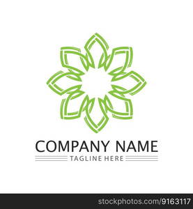 Eco Energy Vector Logo with leaf symbol. Green color with flash or thunder graphic. Nature and electricity renewable. This logo is suitable for technology, recycle, organic.