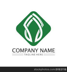 Eco Energy Vector Logo with leaf symbol. Green color with flash or thunder graphic. Nature and electricity renewable. This logo is suitable for technology, recycle, organic.