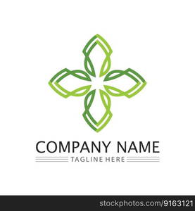 Eco Energy Vector Logo with leaf symbol. Green color with flash or thunder graphic. Nature and electricity renewable. This logo is suitable for technology, recycle, organic.