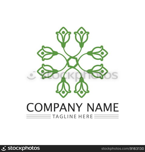 Eco Energy Vector Logo with leaf symbol. Green color with flash or thunder graphic. Nature and electricity renewable. This logo is suitable for technology, recycle, organic.