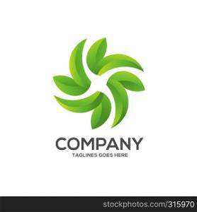 Eco environment green leaf nature logo vector, Nature green leaf vector logo logotype
