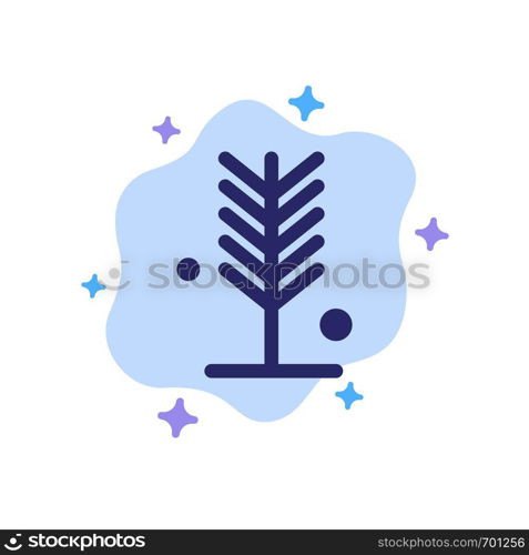 Eco, Environment, Nature, Summer, Tree Blue Icon on Abstract Cloud Background