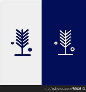 Eco, Environment, Nature, Summer, Tree Line and Glyph Solid icon Blue banner Line and Glyph Solid icon Blue banner