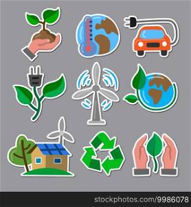 Eco flat stickers