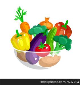 Eco food illustration for menu background. Flat detailed vegetable. Eco food menu background. Flat detailed vegetable