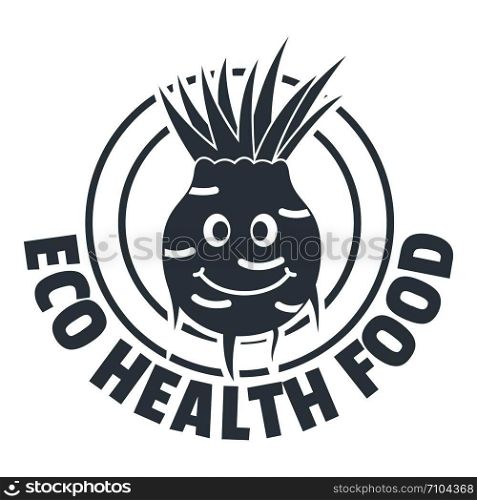 Eco food logo. Simple illustration of eco food vector logo for web. Eco food logo, simple gray style