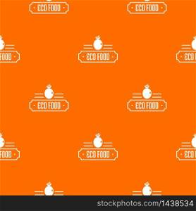 Eco food pattern vector orange for any web design best. Eco food pattern vector orange