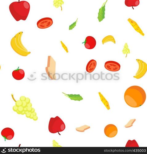 Eco Food Seamless Pattern Vector. Healthy Vegetarian Diet. Cute Graphic Texture. Textile Backdrop. Colorful Background Illustration. Eco Food Seamless Pattern Vector. Healthy Vegetarian Diet. Cute Graphic Texture. Textile Backdrop. Cartoon Colorful Background Illustration