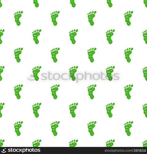 Eco footprint pattern. Cartoon illustration of eco footprint vector pattern for web. Eco footprint pattern, cartoon style