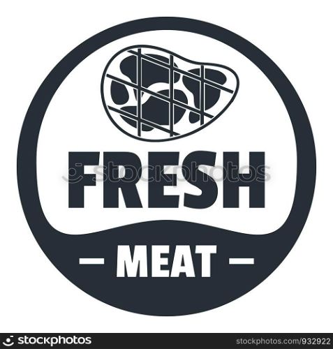 Eco fresh meat logo. Simple illustration of eco fresh meat vector logo for web design isolated on white background. Eco fresh meat logo, simple style