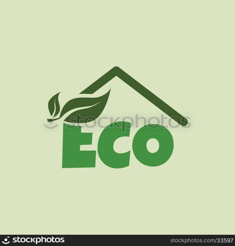 eco friendly house natural label organic product sticker logo. eco friendly natural label organic product sticker logotype logo