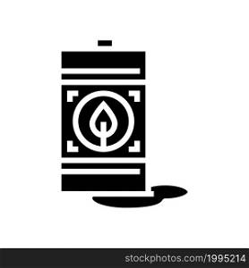 eco fuel barrel glyph icon vector. eco fuel barrel sign. isolated contour symbol black illustration. eco fuel barrel glyph icon vector illustration