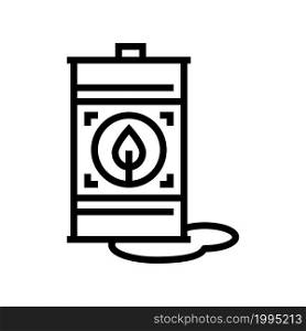 eco fuel barrel line icon vector. eco fuel barrel sign. isolated contour symbol black illustration. eco fuel barrel line icon vector illustration