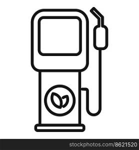Eco fuel pump icon outline vector. Smart money. Digital home. Eco fuel pump icon outline vector. Smart money