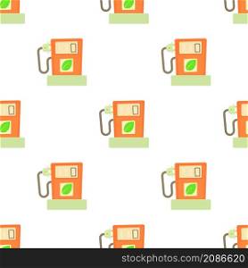 Eco gas station pattern seamless background texture repeat wallpaper geometric vector. Eco gas station pattern seamless vector