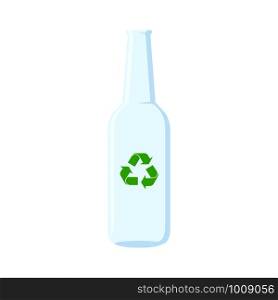 eco glass bottle in flat style, vector illustration. eco glass bottle in flat style, vector