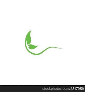 eco go green leaf logo vector icon illustration design 