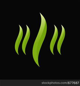 eco grass icon on a black and white backgrounds. eco grass icon