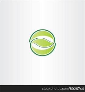 eco green circle leaf letter z symbol logo